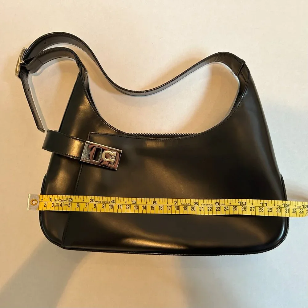 Black Salvatore Ferragamo Gancini Hobo Shoulder Bag with dust bag AQ-210170 - Picture 10 of 15